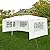 Tangkula Outdoor 10 x 20 Feet Canopy Tent, Party Wedding Tent with Removable Walls, Portable Canopy Shelter Gazebo Pavilion for Event, Backyard, White Tent w/Carry Bag (4 Sidewalls)