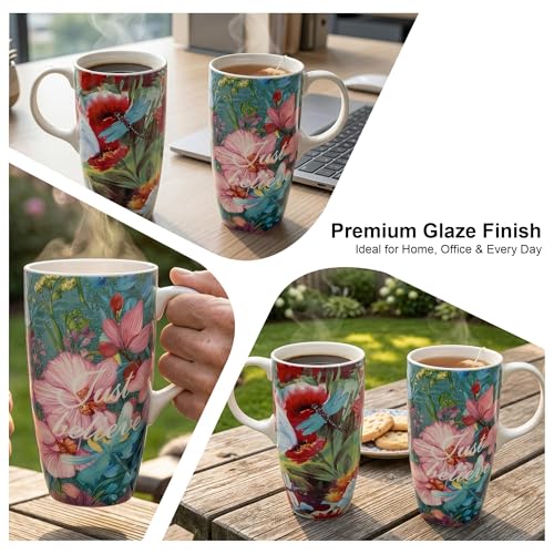 Set de 2 Mugs de Cerámica para Viaje con Tapa 17oz miniatura 3
