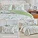Joyreap 2 Pieces Quilt Set Twin, Floral Green n White Design, Soft n Cozy Microfiber Quilt, Bedspread Bed Cover for All Season, 1 Quilt and 1 Pillow Sham- 68x86 inches