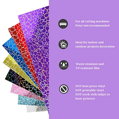 Vinyle holographique TECKWRAP feuille adhésive chrome pour machine de découpe scrapbooking