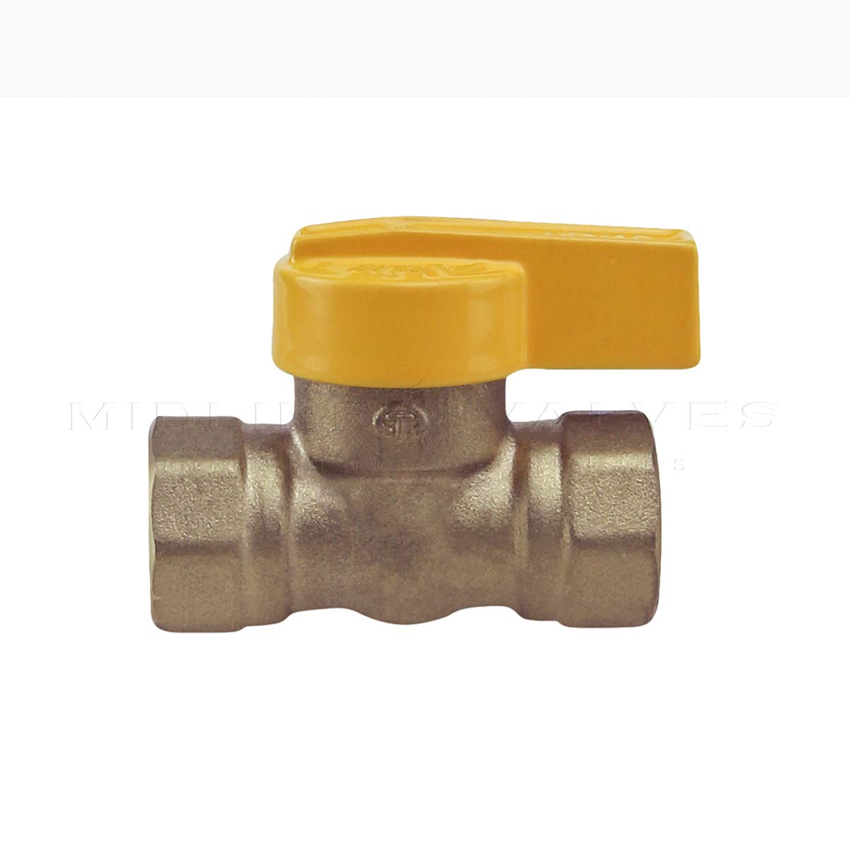 Midline Valve 1PC01VLV Superior - Válvula de bola de gas de una pieza, conexiones FIP de 1 pulgada, latón, 1