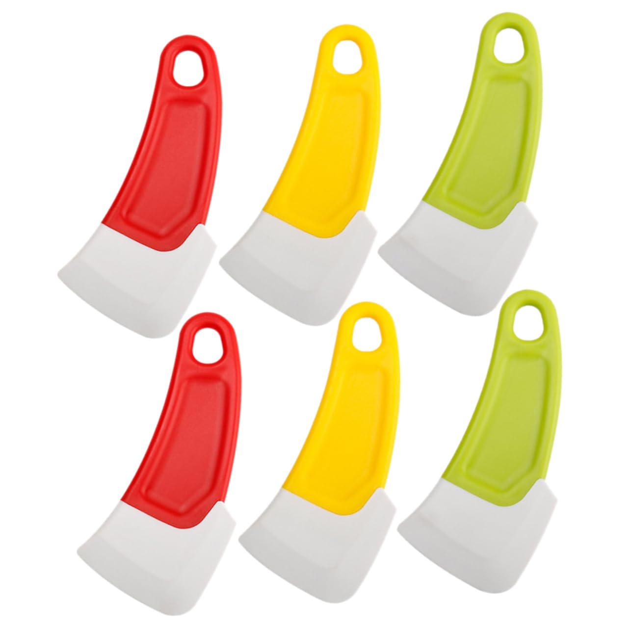Garneck Convenient Wok Cleaner 6pcs Silicone Sauce Scrapers Multi-function Brush Household Pan Cleaner Wok Utensils