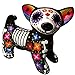 Dia de muertos. Catrina dog. Mexican Crafts. Pet Memorial, memento. Ceramic figure for the decoration of Dia de Muertos, Day of the Dead. Original gift