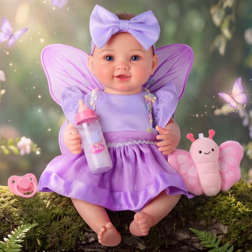 BABESIDE Baby Doll 12 Inch Realistic Lightweight Doll for Dress-Up Play