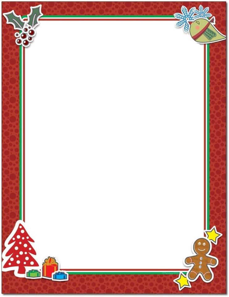 Holly Frame Letterhead Laser & Inkjet Printer Paper, 500 pack
