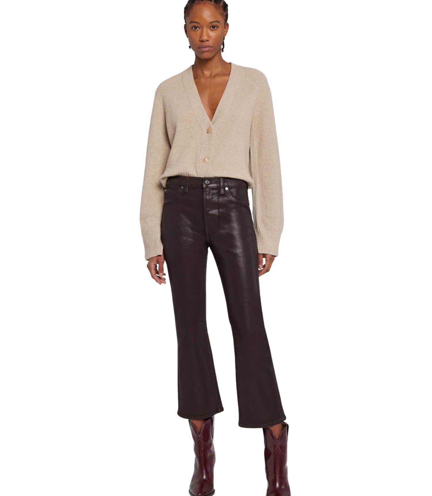 7 for All Mankind Womens High-Waisted Slim Kick Flare Pants