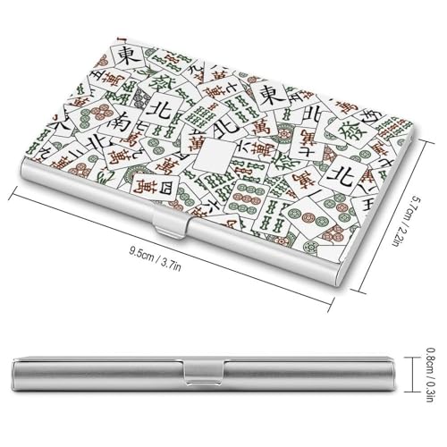 Mahjong Tiles Business Card Holder Alloy Multi Wallet Credit Card ID Pocket Name Case2