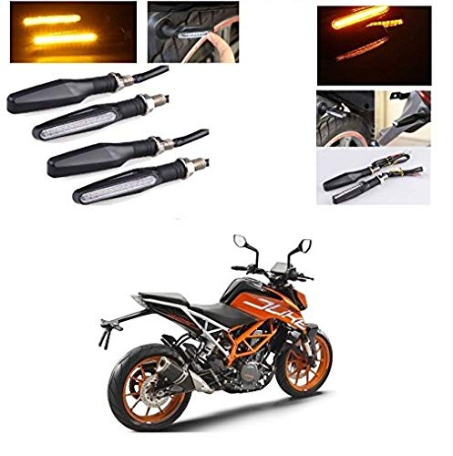 AOW ATTRACTIVE OFFER WORLD 4X Flowing/Running Universal Motorcycle Motorbike LED Turn Signal Indicators Lights for TVS Scooty Teenz 2