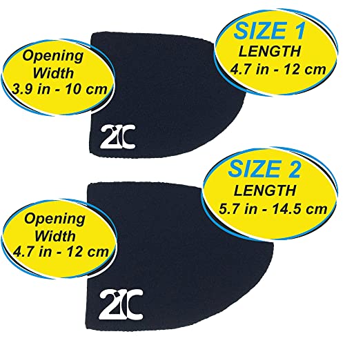 21C 1.5Mm Neoprene Toe Warmers (Wear Inside Shoes) - 2 Pairs - 4 Foot Warmer Booties For Cycling, Hiking, Camping, Skiing, Outdoor Sports - Thermal Toe Socks - Size 1 #TOP2