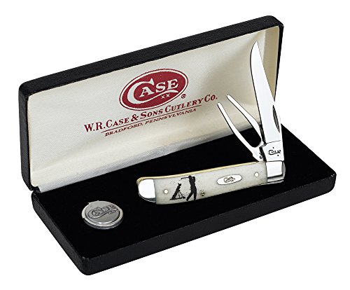 Image of Case WR XX Pocket Knife Natural Smooth Bone Mini Trapper W /Golf Tool Item #6022 - (6207G SS) - Length Closed: 3 1 /2 Inches