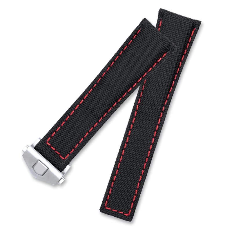 Bracelet de montre de rechange en nylon véritable pour remplacer le cuir usé