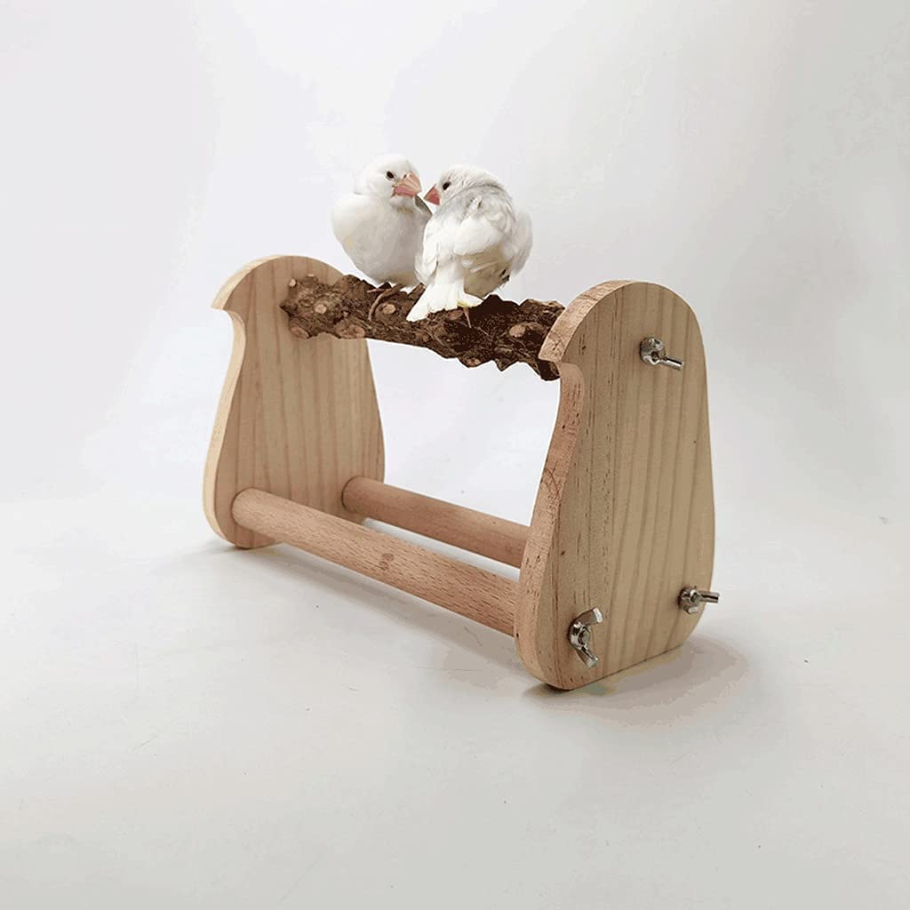 Casa degli uccelli Interessante supporto per uccelli, gabbia per uccelli in legno, supporto da viaggio portatile universale per piccoli Cockatiels Conures Finch Spazioso