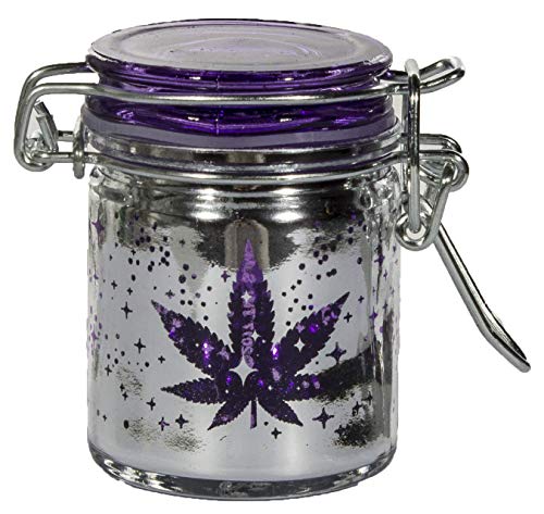 Marijuana Pot Buds Stash Jar w/Clamping Lid In Choice Of Design