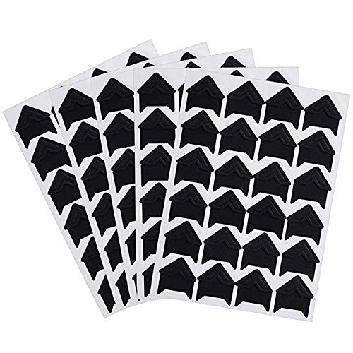 Yesallwas - Foto Angoli Autoadesivo, 10 fogli (240 pezzi), nero,Angolini Autoadesivi per Foto, Adesivi d'Angolo di Carta Kraft per Scrapbooking Album Fotografico Fai da Te