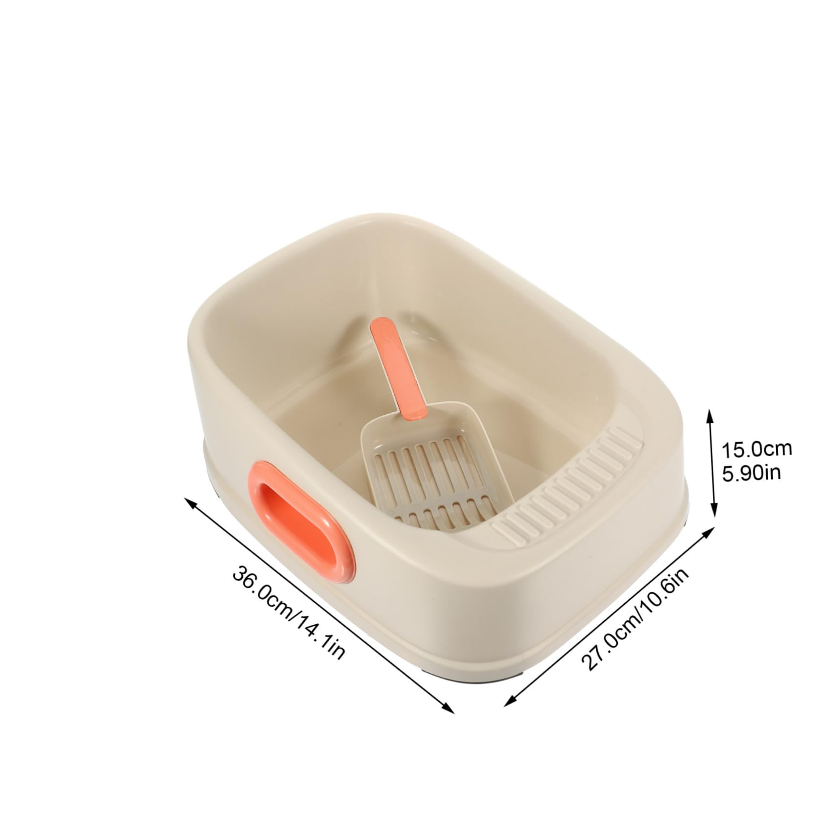 CIYODO Sifting Cat Litter Box Kitten Potty Enclosed Litter Basin Plastic Easy