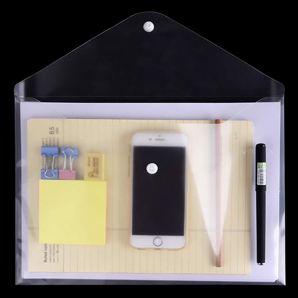 LATERN 30 Pezzi Cartelline Trasparenti A4 Plastica Cartellina Portadocumenti Cartellette Pulsante File Organizer per Casa Ufficio Scuola Documenti