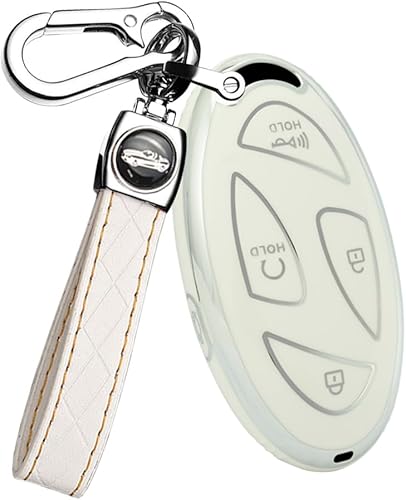 Miniatura 10 de ontto Funda de TPU para llave de protección completa para Hyundai Ioniq 6 Smart Remote, Blanco