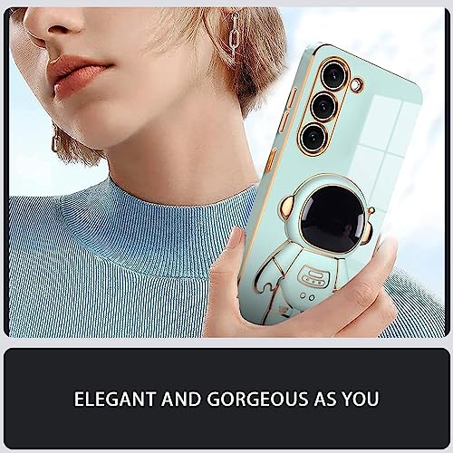 Image of for Samsung Galaxy A15 5G Case Cute 3D Astronaut Stand Design Camera Protection Shockproof Soft Back Cover (for Samsung Galaxy A15 5G, Mint)