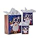 Besti Christmas Bags - Holiday Gift Bag Set with Tags In Assorted Sizes, Flat Wrap, & White Tissue Paper (28-Piece Set) 3 sizes Present Wrapping, Santa Claus, Snowman, Penguin, & Reindeer Design