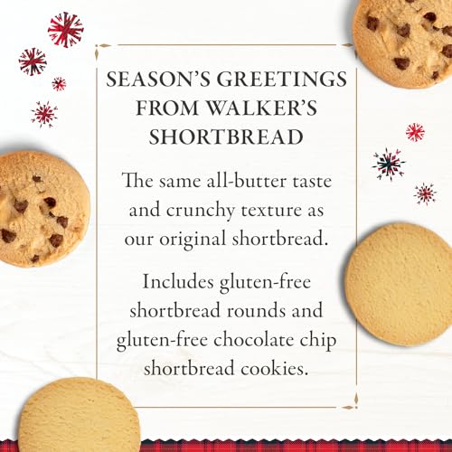 Walker’s Gluten Free Shortbread Cookies – 9.9 oz Shortbread Cookie Box - Includes Assortment of Gluten Free Shortbread Rounds and Gluten Free Chocolate Chip Cookies - Image 3