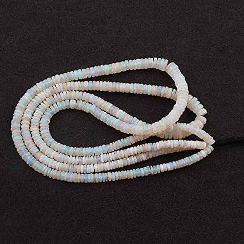 Opale d'Éthiopie perles heishi rondelles en fil de 17 pouces pour joaillerie haut de gamme