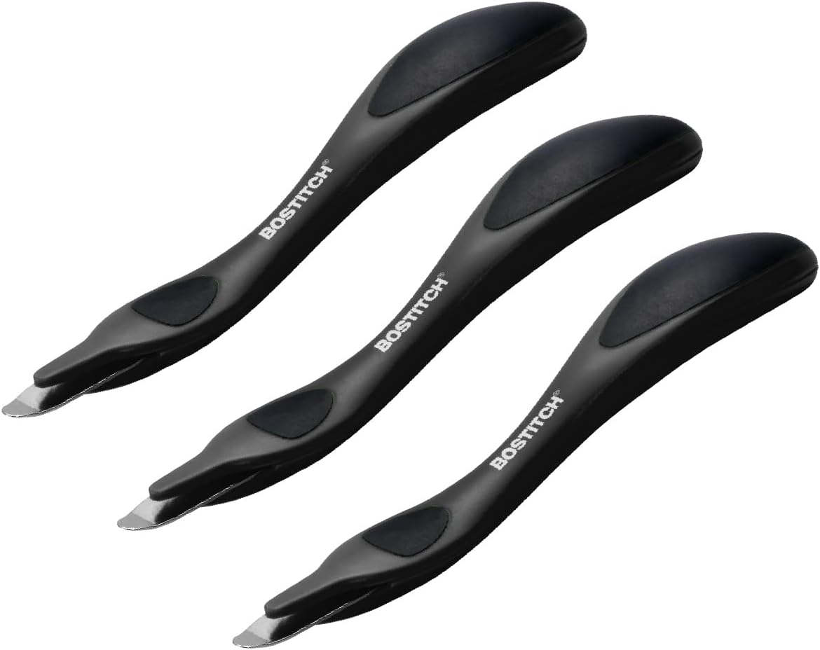 Bostitch Office Easy Staple Remover, Magnetic Tip, 3-Pack (40000M-BLK-3PK)