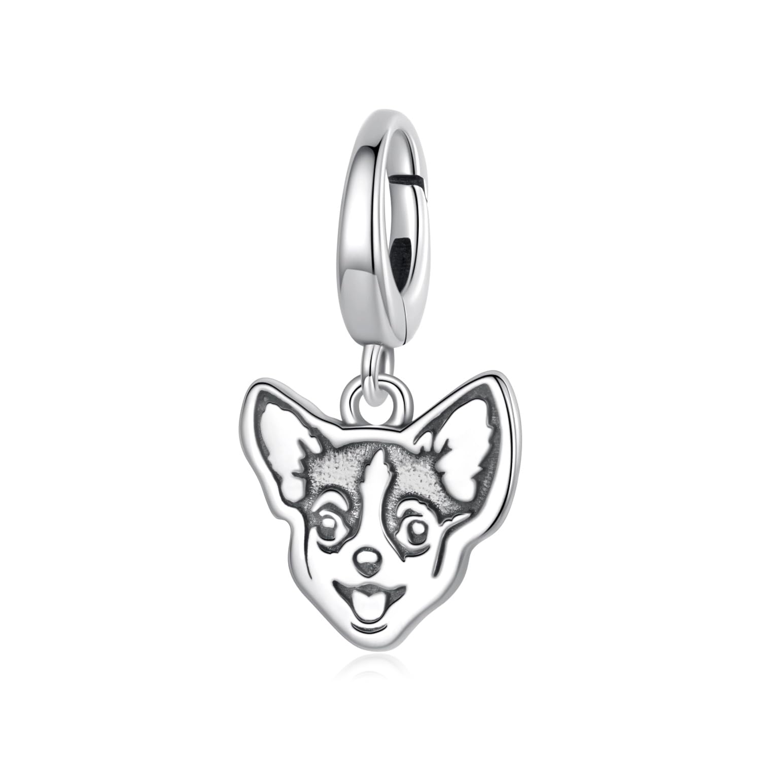 Charms Bettelarmband Anhänger Hund für Armband und Halskette Anhänger - Kettenanhänger Silber 925 mit Clasp für Damen Welpe Charm Geburtstag Schmuck