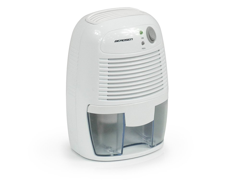 Berdsen BR-68W Mini-Luftentfeuchter mit Wassertank, Raumentfeuchter, Feuchtigkeitsabsorber - Elektrisch mit 500 ml Tank, für Wohnung und Keller, Leise, Für Räume 20-25 m3, Weiß