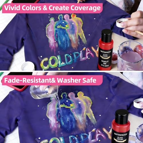 25% Off Colorful 12-Color Fabric Paint Kit for DIY Crafts - Image 4