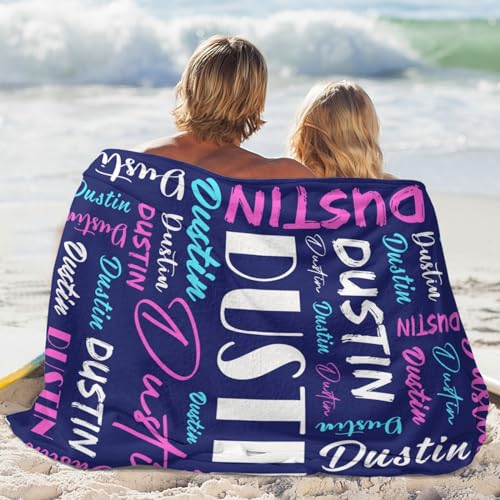 Personalized Blankets for Kids with Names Customized Blankets with Name for Adult Custom Blanket Gift for Birthday Christmas Valentines Day Gift