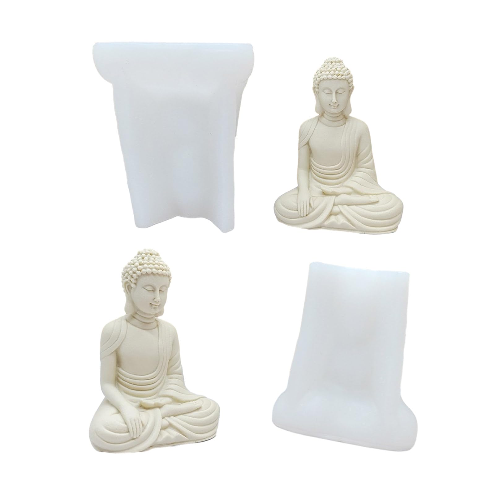 Stampi a forma di figura Stampo artigianale Forniture per sapone a mano in silicone a forma di Buddha per fare a mano Buddha