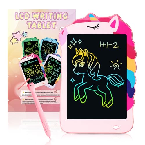 Unicorn Toys LCD Writing Tablet for Girls Kids, Colorful Toddler Toys Drawing Board, Educational Kid Toys Doodle Pad Toys for 3 4 5 6-12 Years Old...