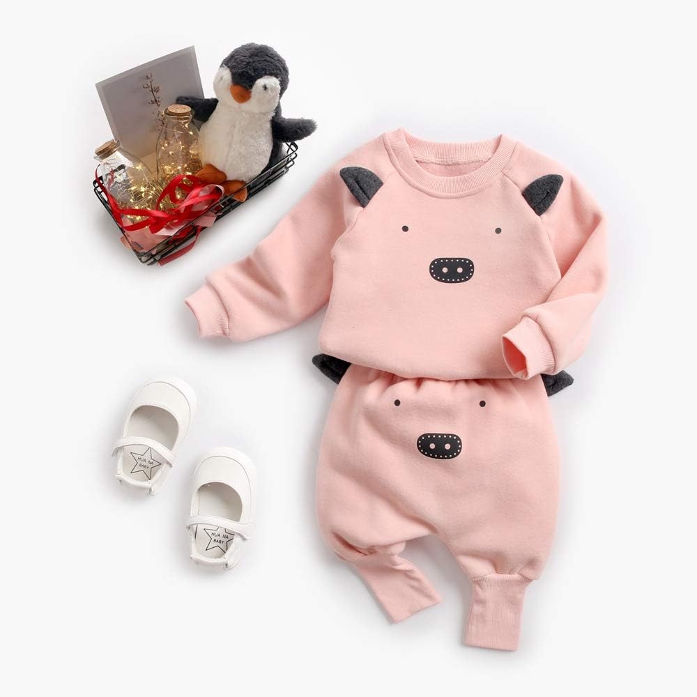 Winter Animal Toddler Infant Unisex Clothing Set Cotton Sweatshirts and Harem Pants