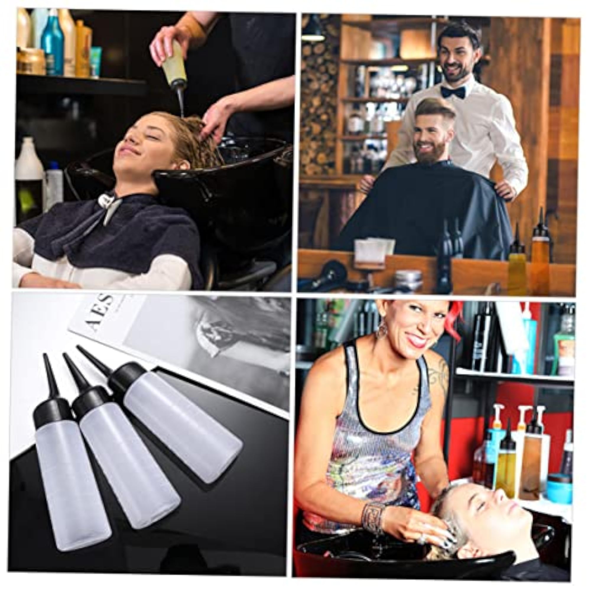 6Pcs Applicator Bottles for Hair Dye