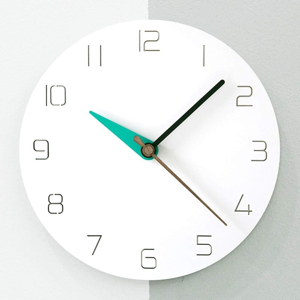 Wall Clock White Modern Minimalist Clock Nordic Bedroom Wall Clock Living Room Creative Mute Wall Clock Household Wall Clock 36 * 36 (cm)