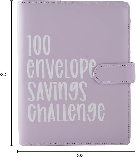Miniatura 7 de Carpeta de desafío de 100 sobres, forma fácil y divertida de ahorrar $5,050, carpeta de presupuesto, libro de desafíos de ahorro de dinero con