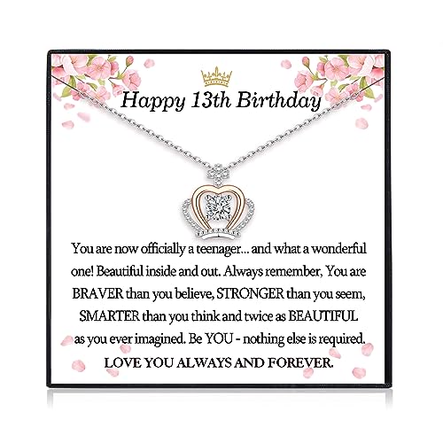 12th- 21st Birthday Gifts for Girls, 12th/ 13th/ 14th/ 15th/ 16th/ 17th/ 18th/ 19th/ 20th/ 21st Birthday Jewellery Presents for Daughter Granddaughter Niece Friend, 18