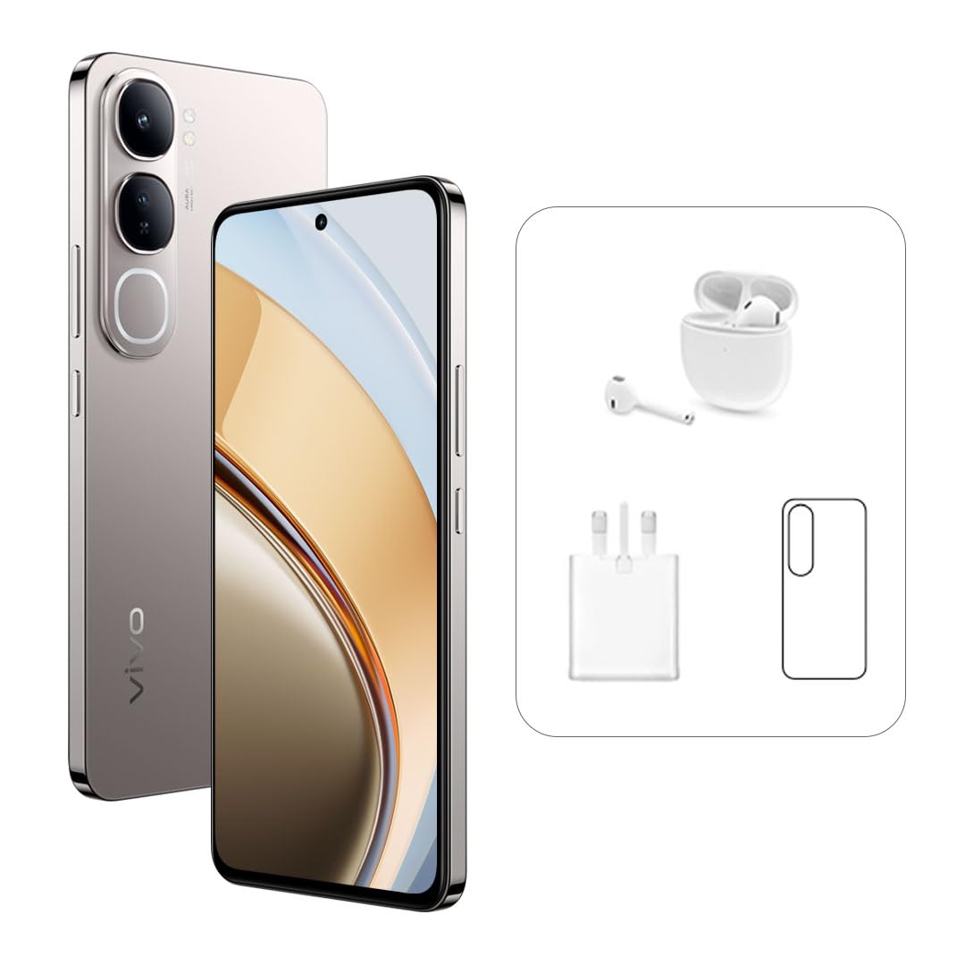 Vivo V40 Lite 5G (Titanium Silver, 12GB RAM, 256GB) | 120Hz AMOLED Display | 32MP Selfie Camera | 5000mAh Battery | IP64 | TWS, 24M Warranty, 15M Broken Screen Replacement – UAE Version + GIFT Bundle.