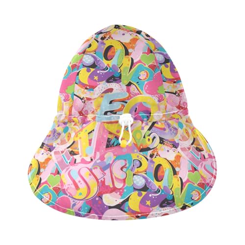 Graffiti Artwork Colorful Letters Kids Beach Hat Boy Play Hats