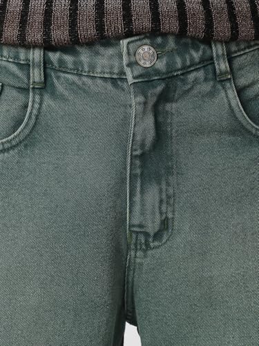 Image of Neostreak Men's Loose Baggy Fit Heavy Washed Jeans Non-Stretchable