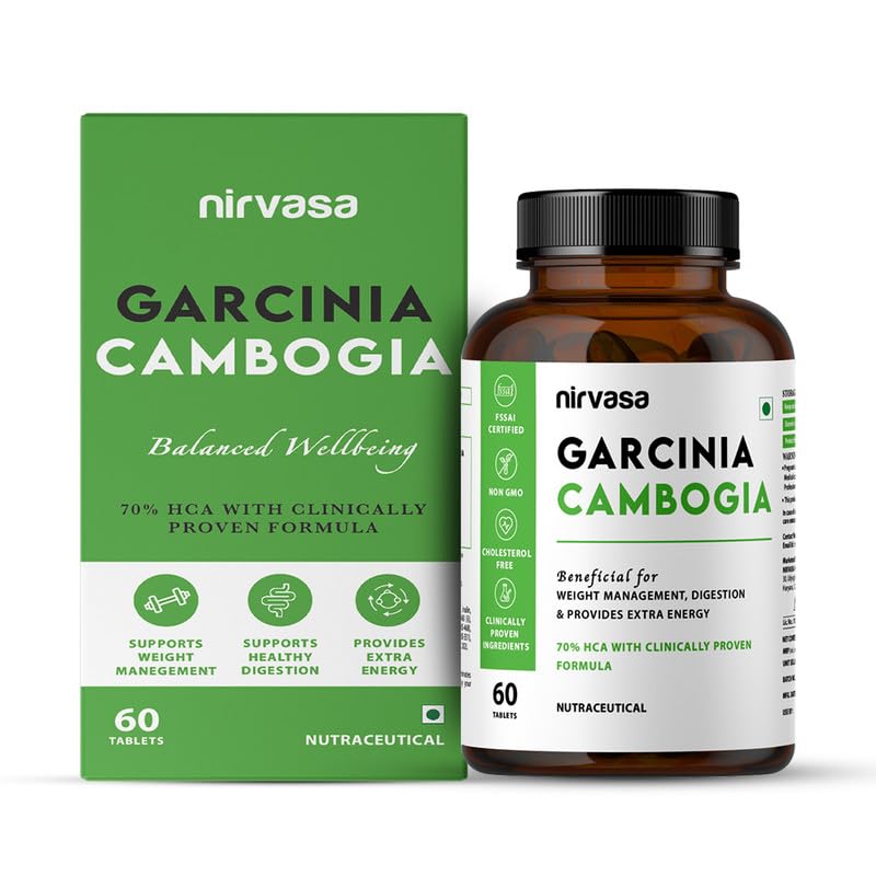 Buy Now Nirvasa Garcinia Cambogia Tablets (800Mg) With 70% Hca &Amp; Gre...