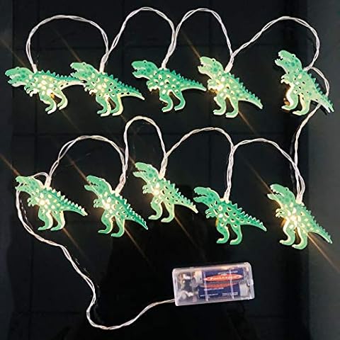 Guirnalda luminosa de dinosaurio de metal con luces LED decorativas Cover