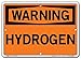 Vestil SI-W-52-A-AL-080 Sign-Warning-52 10.5X7.5 Aluminum .080, Hydrogen