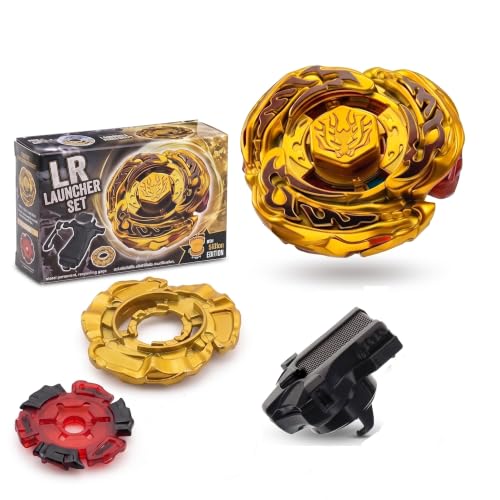 Image of Funstars L-Drago Destroy F:S Metal Fury Spinning Top with Launcher(Gold)