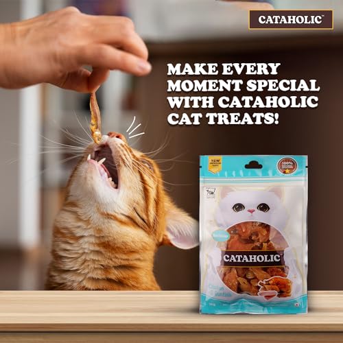 Image of Cataholic Spiral Soft Chicken and Sunfish 50g - High Protein Cat Treats Natural, Chewy & Irresistible Snack for Cats & Kittens (Pack of 6)