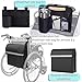 Wheelchair Accessories 2-Pack Set: Wheelchair Side Bag with Cup Holder & Back Bag - Fits All Wheelchairs | Wheelchair Bags to Hang On Side Armrest & Back, Wheel Chair Accessories (Side & Back Bag)