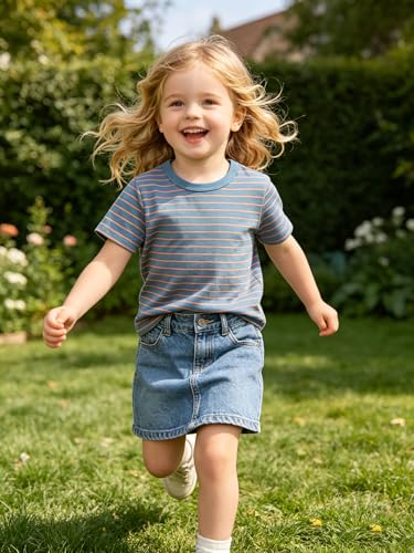 Image of AIWUHE Toddler T Shirts Cotton Summer Tshirts Boys Girls Short Sleeve Tee Tops Casual Graphic Clothes Crew Neck Shirts 2-6Y