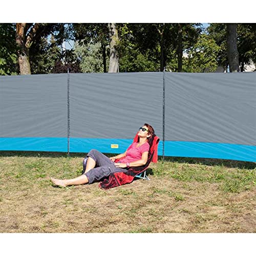 Reimo Tent Technology Brise-vue avec 3 éléments, 500 x 140 cm, anthracite, polyester, pour plage, camping, anthracite, citron vert Cover