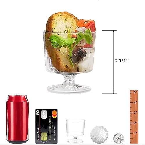 Miniatura 2 de Lakesstory Vasos de plástico para vino de 2 onzas, paquete de 10 copas de vino pequeñas, copas de vino de plástico, vasos de degustación de 2 onzas,