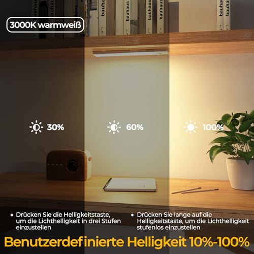 OUILA Schrankbeleuchtung LED mit Bewegungsmelder Unterbauleuchte Küche LED USB-C wiederaufladbar LED-Licht Dimmbar kabellos Nachtlicht für… – Ansicht 4